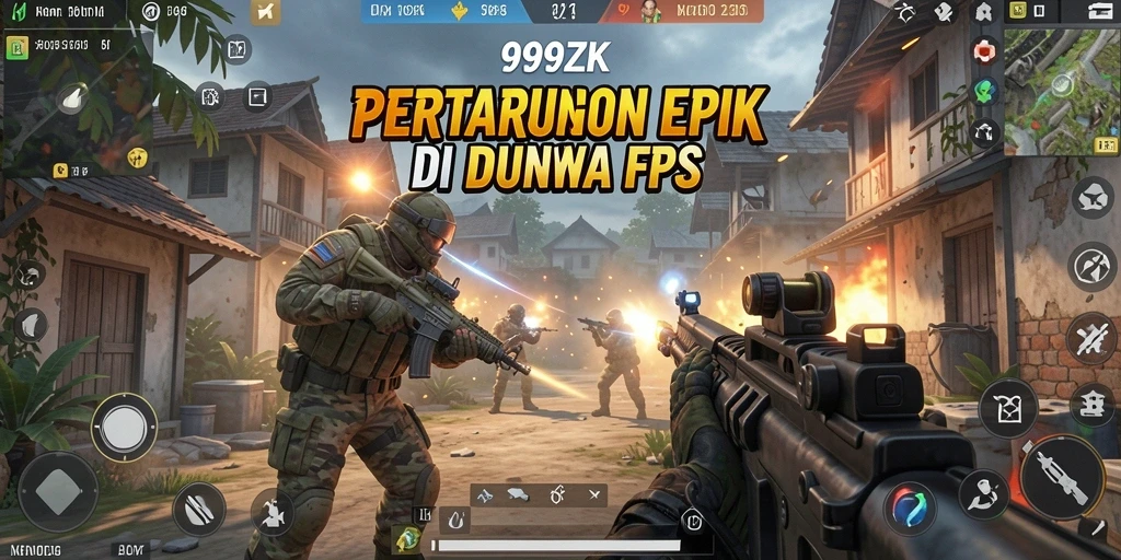 Tampilan utama 999ZK menampilkan gameplay tembak-menembak yang mendebarkan.