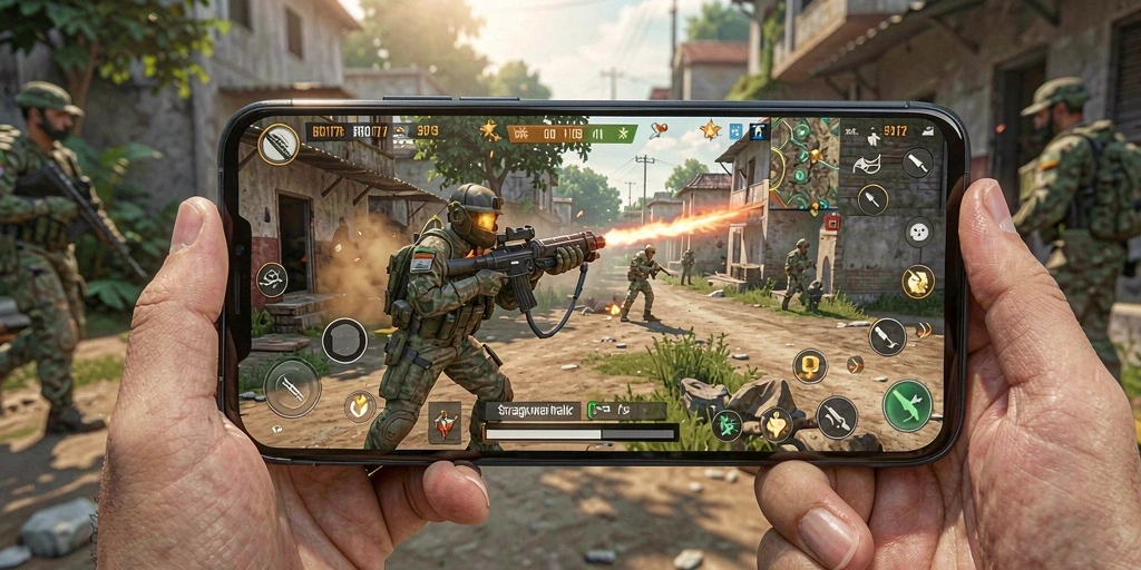 Screenshot utama BRO178 menampilkan aksi pertempuran strategis yang seru.
