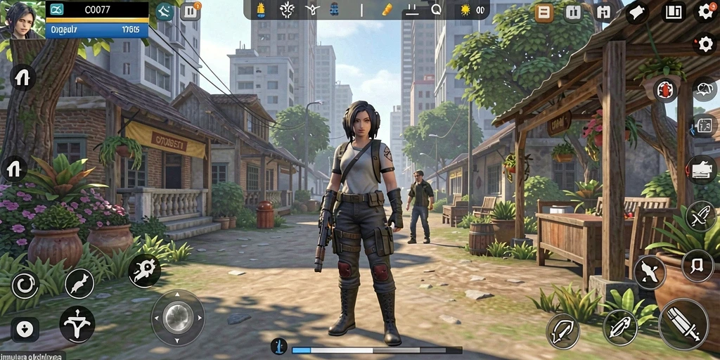Tampilan gameplay C0077 yang memukau dalam simulasi kehidupan.