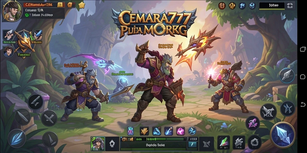 Tampilan gameplay CEMARA777 menampilkan dunia petualangan yang memukau.