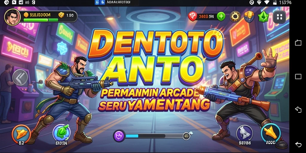 Tampilan gameplay DENTOTO yang energik dan penuh warna.