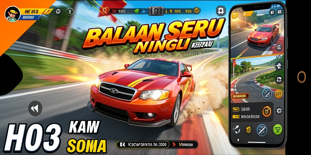 Tampilan gameplay H03 yang mendebarkan saat balapan.