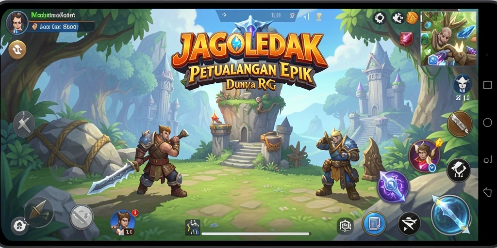 Tampilan gameplay menarik dari JAGOLEDAK dalam misi RPG.