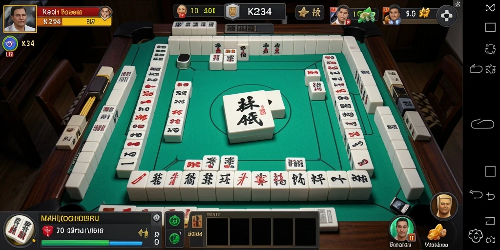 Screenshot gameplay K234 menampilkan papan Mahjong yang menarik dan antarmuka pengguna yang intuitif.