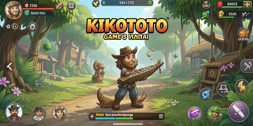 Tampilan gameplay KIKOTOTO yang ceria dan menghibur.
