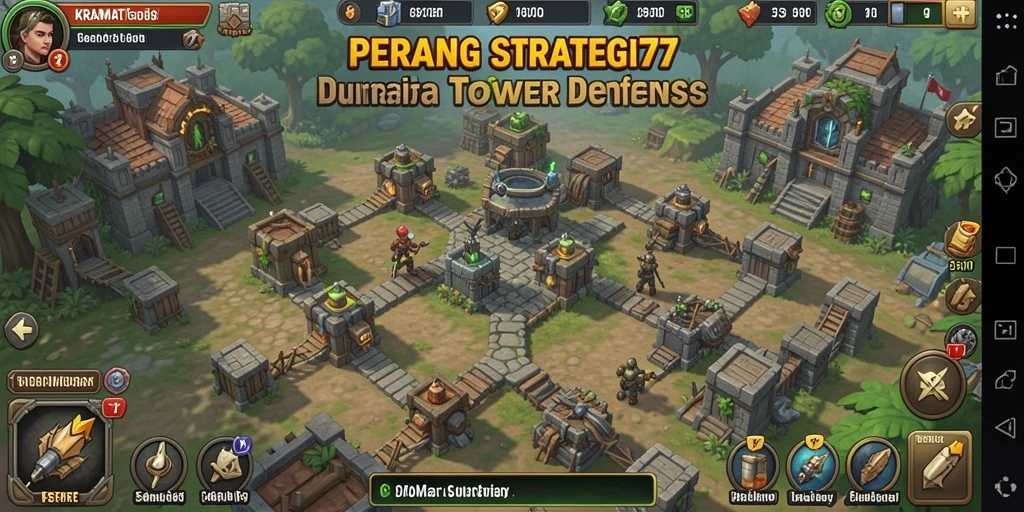 Gameplay KRAMAT77 yang seru dalam Tower Defense.