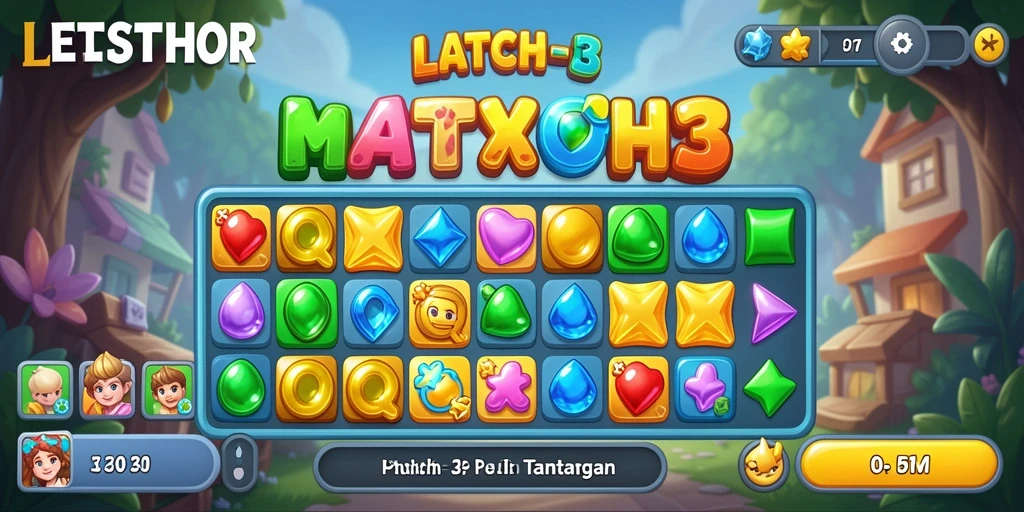 Tampilan gameplay LETSTHOR yang penuh warna dan seru.