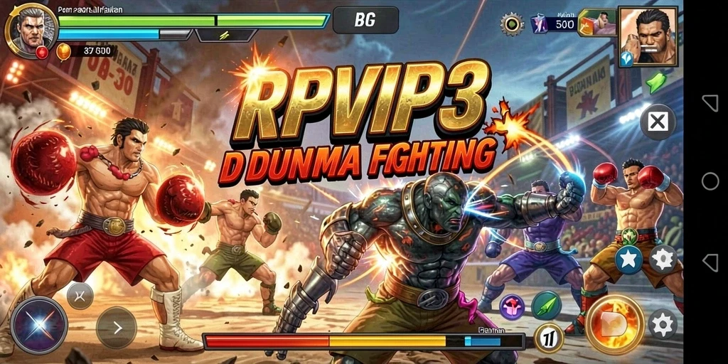 Tampilan gameplay RPVIP3 yang mendebarkan saat pertarungan.