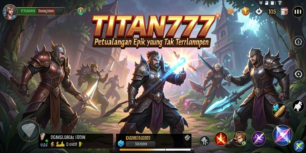 Screenshot gameplay TITAN777 yang menampilkan petualangan mendebarkan.