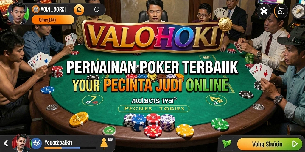 Tampilan screenshot utama VALOHOKI menunjukkan suasana permainan Poker yang menyenangkan dan interaktif.